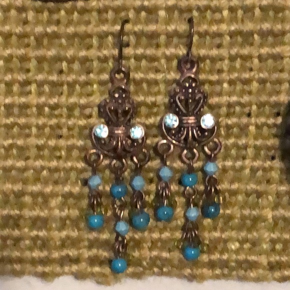 * eaRrings * turquoise * dangly - Picture 4 of 6